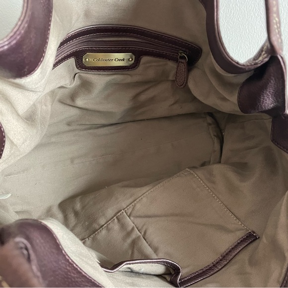 Coldwater Creek bronze pebbled leather hobo bag - Picture 5 of 8